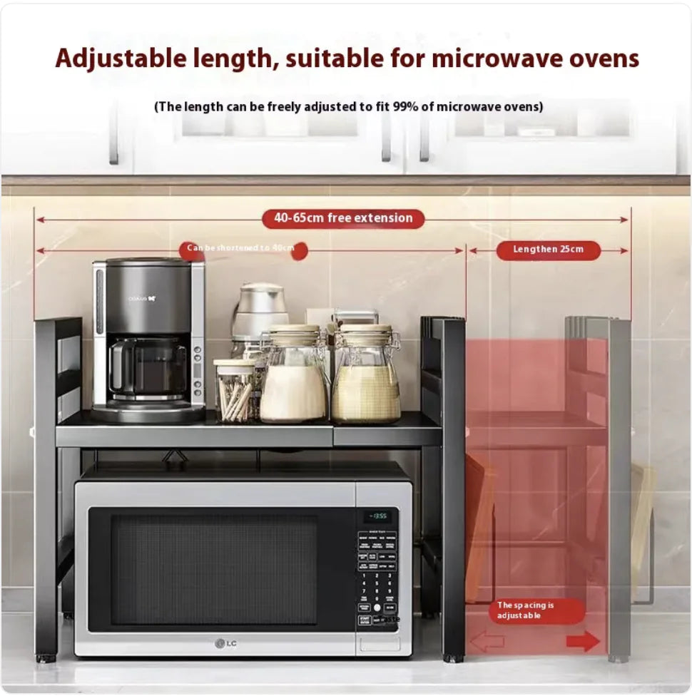 Retractable Kitchen Microwave Oven Shelf