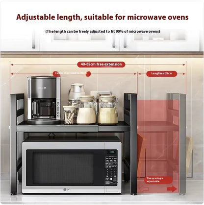 Retractable Kitchen Microwave Oven Shelf