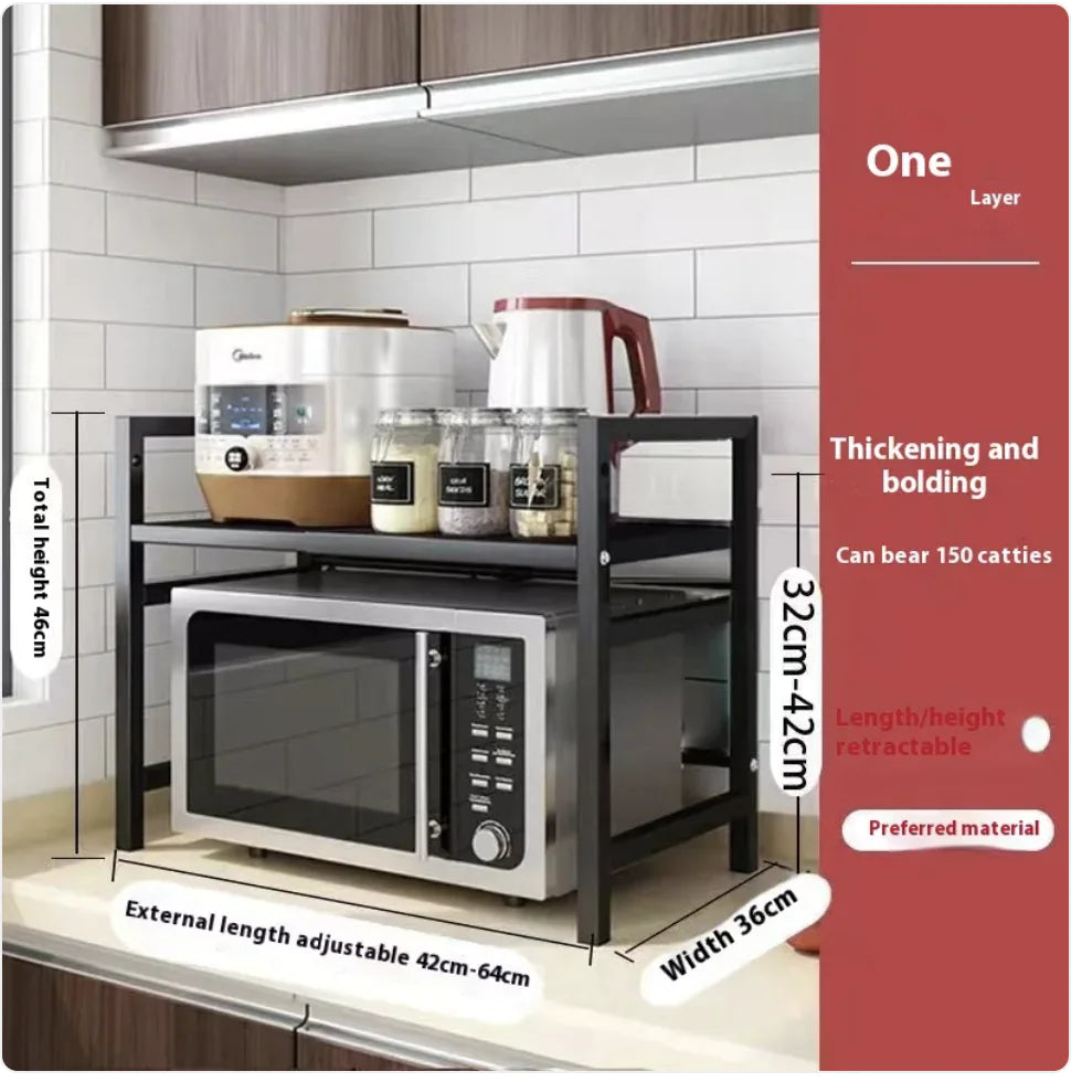 Retractable Kitchen Microwave Oven Shelf