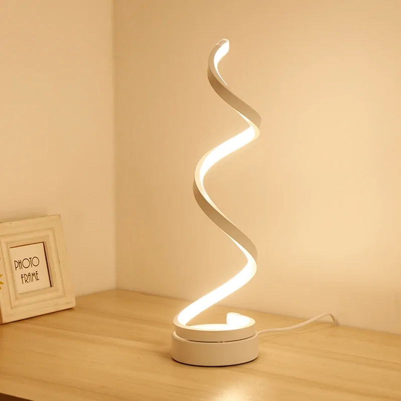 LED Spiral Curved Desk Lamp